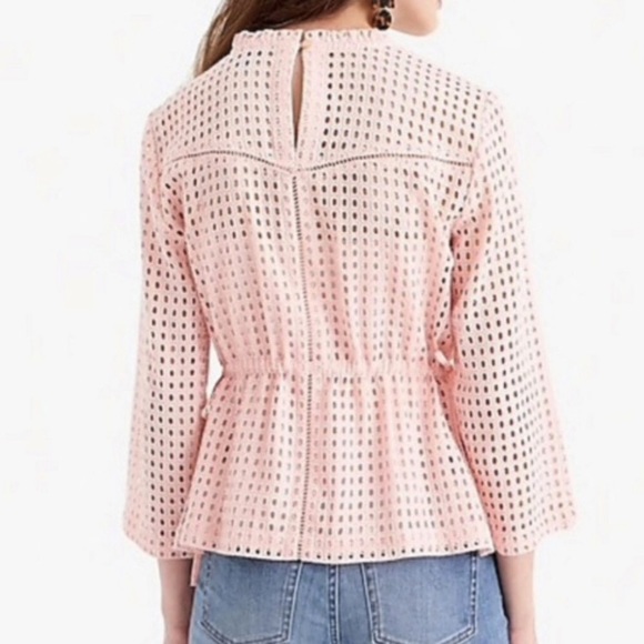 J.CREW POINT SUR EYELET PEPLUM TOP (10) - Picture 4 of 12